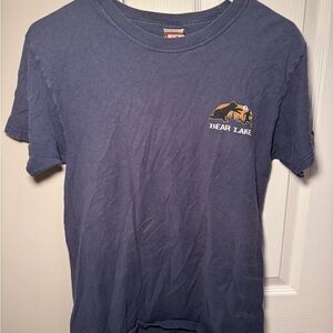 Blue Short Sleeve Tee with Crew Neck